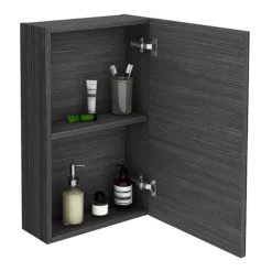 Brooklyn 450mm Black Bathroom Mirror Unit