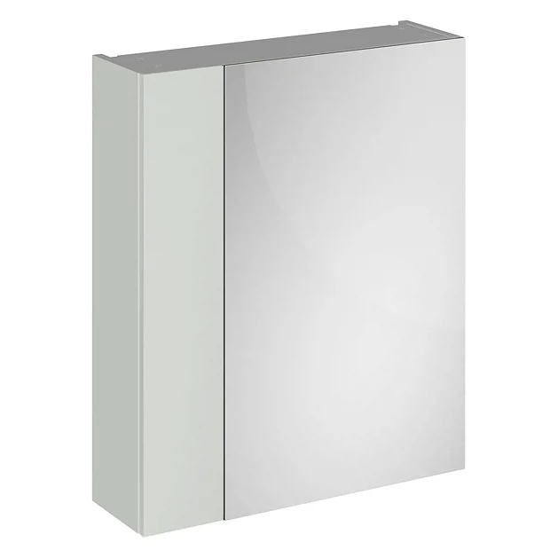 Brooklyn 600mm Grey Mist Bathroom Mirror & Fascia Cabinet 4 Brooklyn 600mm Grey Mist Bathroom Mirror & Fascia Cabinet - Image 2