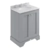 Bayswater Plummett Grey 600mm 2 Door Vanity Unit & 3TH Grey Marble Basin Top 1 Bayswater Plummett Grey 600mm 2 Door Vanity Unit & 3TH Grey Marble Basin Top -Bathroom Furniture bayf101bayc226 l