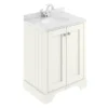 Bayswater Pointing White 600mm 2 Door Vanity Unit & 1TH White Marble Basin Top -Bathroom Furniture bayf103bayc222 l