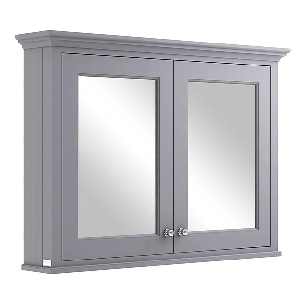 Bayswater Plummett Grey 1050mm Mirror Wall Cabinet 3 Bayswater Plummett Grey 1050mm Mirror Wall Cabinet