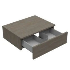 Brooklyn Floating Basin Shelf With Drawer - Grey Avola - 600mm Incl. Round Basin 10 Brooklyn Floating Basin Shelf With Drawer - Grey Avola - 600mm Incl. Round Basin -Bathroom Furniture bctga6b4 d1