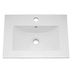 Brooklyn 500mm Grey Mist Vanity Unit - Floor Standing 2 Door Unit With Minimalist Basin -Bathroom Furniture bfs5dg d1