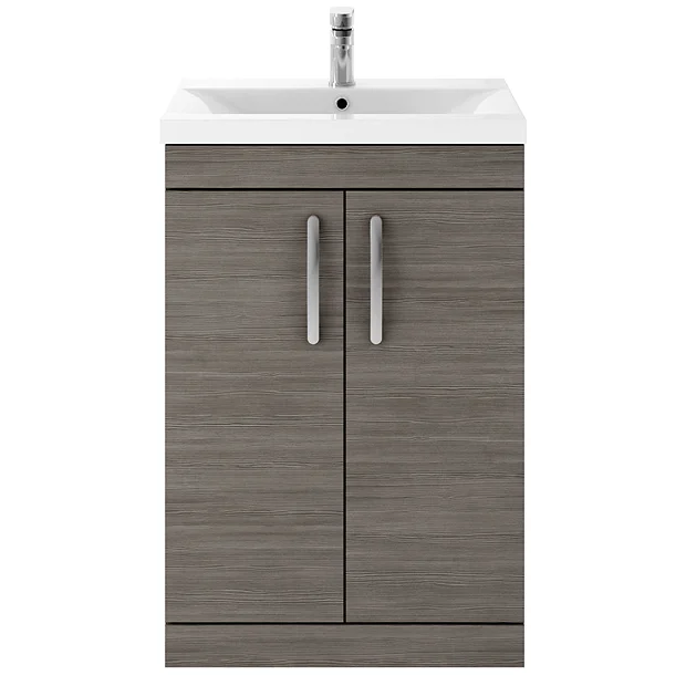Brooklyn 600mm Grey Avola Vanity Unit - Floor Standing 2 Door Unit 8 Brooklyn 600mm Grey Avola Vanity Unit - Floor Standing 2 Door Unit - Image 6