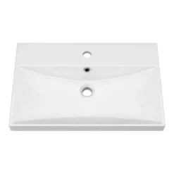 Brooklyn 600 Gloss White Floor Standing Vanity Unit With Thin-Edge Basin -Bathroom Furniture bfs6whtte nd1