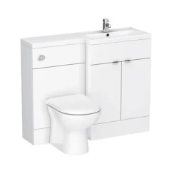 Brooklyn 1100mm White Gloss Combination Furniture Pack 7 Brooklyn 1100mm White Gloss Combination Furniture Pack -Bathroom Furniture bkwht1100 detail1