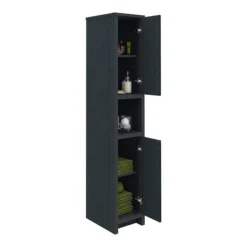 Chatsworth Traditional Graphite Tall Cabinet With Matt Black Handles 7 Chatsworth Traditional Graphite Tall Cabinet With Matt Black Handles -Bathroom Furniture blkdantbmbd1