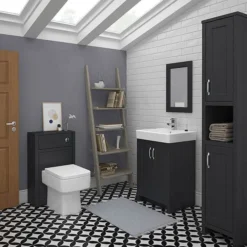 Chatsworth 500mm Traditional Graphite Toilet Unit Only 9 Chatsworth 500mm Traditional Graphite Toilet Unit Only -Bathroom Furniture blkdanwc nd2