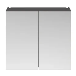 Brooklyn 800mm Gloss Grey Bathroom Mirror Cabinet - 2 Door 9 Brooklyn 800mm Gloss Grey Bathroom Mirror Cabinet - 2 Door -Bathroom Furniture bm8gry d2