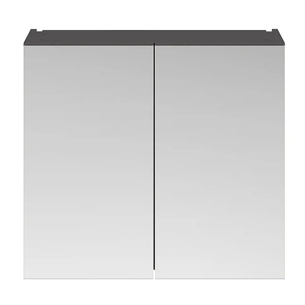Brooklyn 800mm Gloss Grey Bathroom Mirror Cabinet - 2 Door 6 Brooklyn 800mm Gloss Grey Bathroom Mirror Cabinet - 2 Door - Image 4