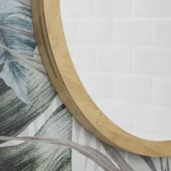 EcoDelux 600mm Bamboo Frame Round Mirror 10 EcoDelux 600mm Bamboo Frame Round Mirror -Bathroom Furniture bmb60mir d2