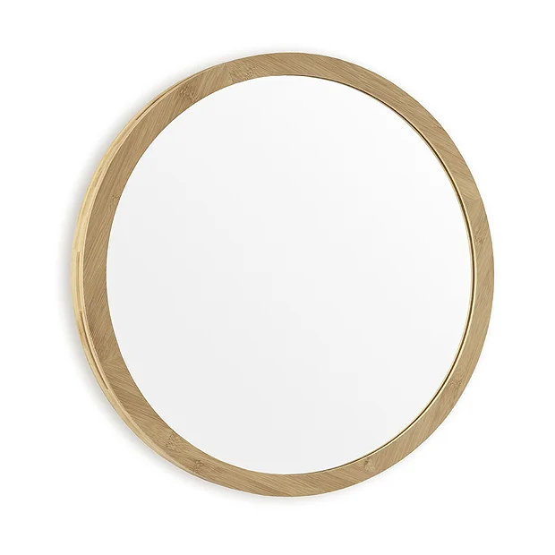 EcoDelux 600mm Bamboo Frame Round Mirror 3 EcoDelux 600mm Bamboo Frame Round Mirror
