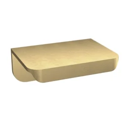 Brooklyn 1000 Gloss White Square Semi-Recessed Combination Unit W. Brushed Brass Handles + Flush -Bathroom Furniture bs14bb d2