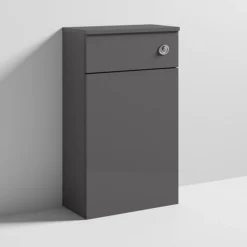 Brooklyn WC Unit With Cistern - Gloss Grey - 500mm -Bathroom Furniture bwc5gg d4