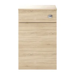 Brooklyn Natural Oak WC Unit + Cistern (500mm Wide) -Bathroom Furniture bwc5n d2