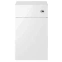 Brooklyn WC Unit With Cistern - White Gloss - 500mm 8 Brooklyn WC Unit With Cistern - White Gloss - 500mm -Bathroom Furniture bwc5wht d1