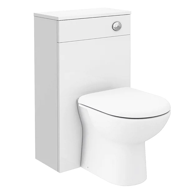 Brooklyn WC Unit With Cistern - White Gloss - 500mm 4 Brooklyn WC Unit With Cistern - White Gloss - 500mm - Image 2