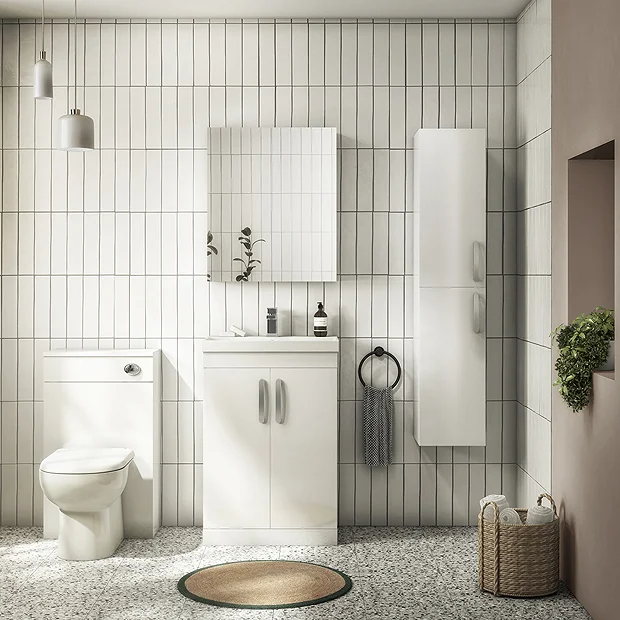 Brooklyn WC Unit With Cistern - White Gloss - 500mm 3 Brooklyn WC Unit With Cistern - White Gloss - 500mm