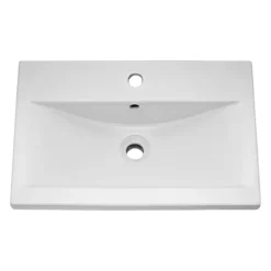 Brooklyn 500mm Stone Grey Wall Hung Vanity Unit - Single Drawer -Bathroom Furniture bwh5sg d1