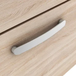 Brooklyn 600 Natural Oak Wall Hung 1-Drawer Vanity Unit With Thin-Edge Basin -Bathroom Furniture bwhsd6oakte d2