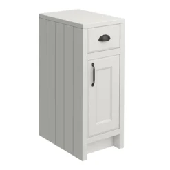 Chatsworth Grey Cupboard Unit 300mm Wide X 435mm Deep With Matt Black Handles