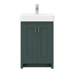 Chatsworth Traditional Green Vanity - 560mm Wide -Bathroom Furniture c560grn d3