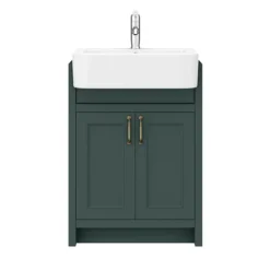 Chatsworth Traditional Green Semi-Recessed Vanity - 600mm Wide 10 Chatsworth Traditional Green Semi-Recessed Vanity - 600mm Wide -Bathroom Furniture c600srgrn d2