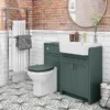 Chatsworth Traditional Green Semi-Recessed Vanity - 600mm Wide