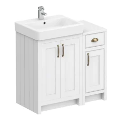 Chatsworth Traditional White 560mm Vanity Sink + 300mm Cupboard Unit 10 Chatsworth Traditional White 560mm Vanity Sink + 300mm Cupboard Unit -Bathroom Furniture c825wht d6