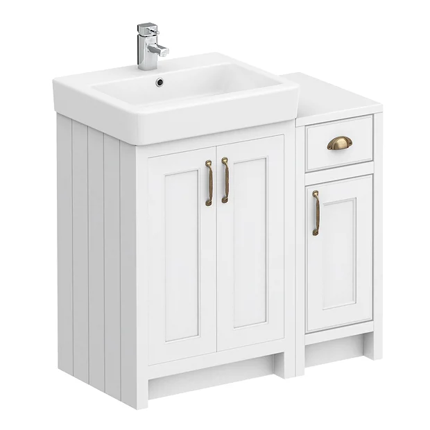 Chatsworth Traditional White 560mm Vanity Sink + 300mm Cupboard Unit 5 Chatsworth Traditional White 560mm Vanity Sink + 300mm Cupboard Unit - Image 3