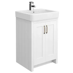 Chatsworth Traditional White 560mm Vanity Sink + 300mm Cupboard Unit 11 Chatsworth Traditional White 560mm Vanity Sink + 300mm Cupboard Unit -Bathroom Furniture c825wht detail1