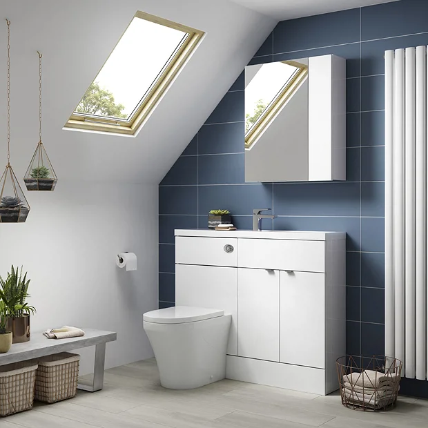 Hudson Reed 1100mm Gloss White Compact Combination Unit (600 Vanity + 500 WC Unit) 6 Hudson Reed 1100mm Gloss White Compact Combination Unit (600 Vanity + 500 WC Unit) - Image 4