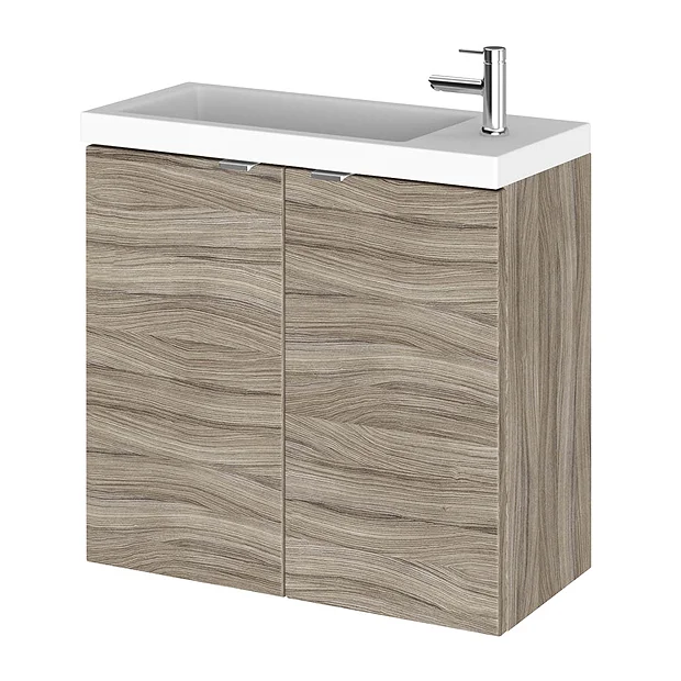 Hudson Reed 600mm Driftwood Wall Hung Compact Unit & Basin 4 Hudson Reed 600mm Driftwood Wall Hung Compact Unit & Basin - Image 2