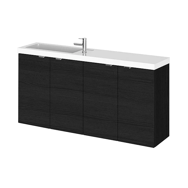 Hudson Reed Fusion 1000mm Hacienda Black Compact Wall Hung Unit & Basin 4 Hudson Reed Fusion 1000mm Hacienda Black Compact Wall Hung Unit & Basin - Image 2