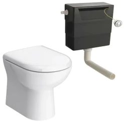Cove Light Grey 500x300mm BTW Toilet Unit Inc. Cistern + Soft Close Seat -Bathroom Furniture cg5030btwwc d1