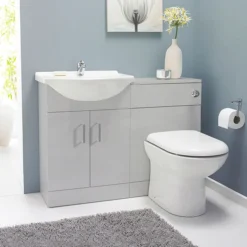 Cove Light Grey 500x300mm BTW Toilet Unit Inc. Cistern + Soft Close Seat