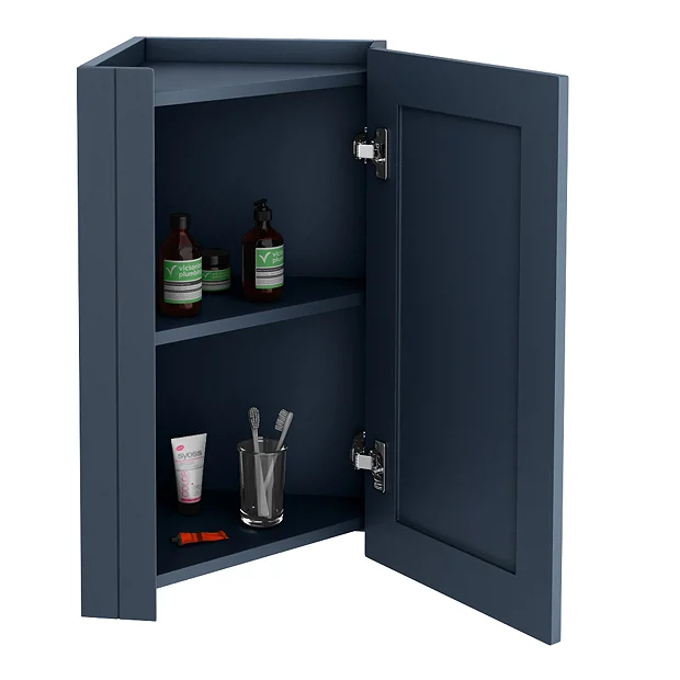 Chatsworth Corner Mirror Cabinet Blue 5 Chatsworth Corner Mirror Cabinet Blue - Image 3