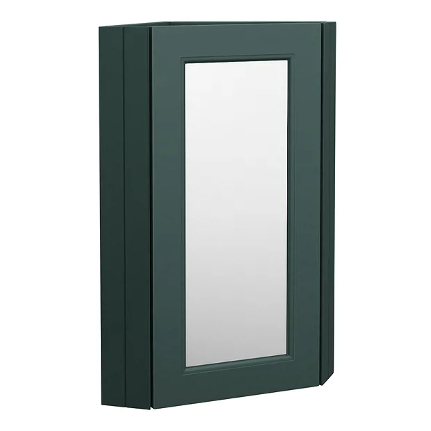 Chatsworth Corner Mirror Cabinet Green 3 Chatsworth Corner Mirror Cabinet Green