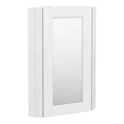 Chatsworth Corner Mirror Cabinet White