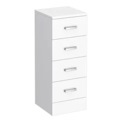 Cove 300x300mm White 4 Drawer Unit