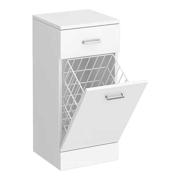 Cove 350x330mm White Laundry Basket 4 Cove 350x330mm White Laundry Basket - Image 2