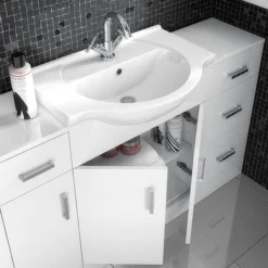 Cove White 750mm Vanity Unit -Bathroom Furniture covewhite750mmvanityunitd1
