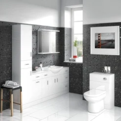 Cove White 750mm Vanity Unit -Bathroom Furniture covewhite750mmvanityunitd2