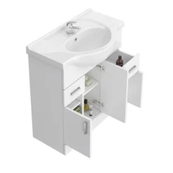 Cove White 750mm Vanity Unit -Bathroom Furniture covewhite750mmvanityunitd4