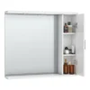 Cove White Illuminated Mirror Cabinet (850mm Wide) 1 Cove White Illuminated Mirror Cabinet (850mm Wide) -Bathroom Furniture covewhiteilluminatedmirrorcabinet850mmd1