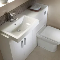 Tavistock Courier 600mm Semi-Countertop Unit & Basin - Gloss White -Bathroom Furniture cr600gw d1n
