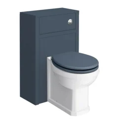 Chatsworth Traditional Blue Semi-Recessed Vanity Unit W. Matt Black Handles + Toilet Package 10 Chatsworth Traditional Blue Semi-Recessed Vanity Unit W. Matt Black Handles + Toilet Package -Bathroom Furniture csr6wcblumb d2