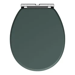 Chatsworth Traditional Green Semi-Recessed Vanity Unit W. Matt Black Handles + Toilet Package -Bathroom Furniture csr6wcgrnmb d4