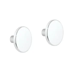 Crosswater Canvass White Gloss 700mm Double Drawer Unit With Carrara Marble Effect Worktop -Bathroom Furniture cv485wlwg d1