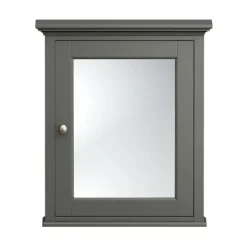 Old London Traditional Mirror Cabinet (650mm Wide - Charcoal) 11 Old London Traditional Mirror Cabinet (650mm Wide - Charcoal) -Bathroom Furniture daf604 detail1